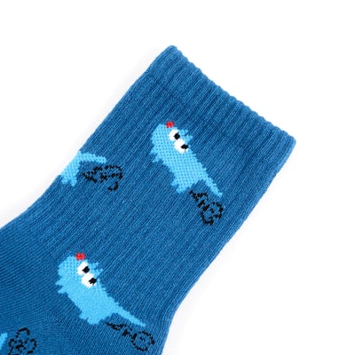 Angelia&Pets緹花滿版襪-藍8