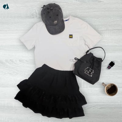 NCAA北卡羅來納大學UNC經典Logo水桶包-黑11