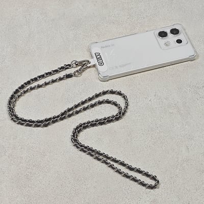 AKIBO魅力鍊條包包手機掛繩-經典黑(女款、金屬) / 內附AKIBO品牌手機掛片1個4