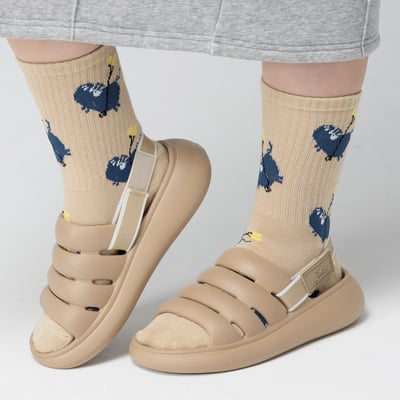 Angelia&Pets兩穿拖鞋-卡其(女款、雲朵感、輕量、兩穿、防水)4