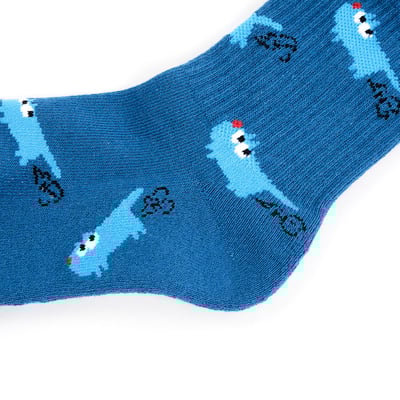 Angelia&Pets緹花滿版襪-藍7