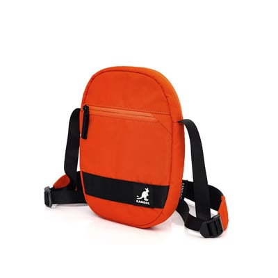 KANGOL袋鼠繽紛小側背-橘2