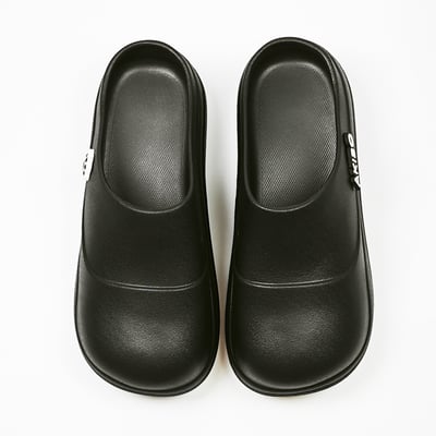 【買1送1】AKIBO清新穆勒鞋-經典黑(女款、輕量、耐走、防水) / 內附AKIBO品牌鞋扣1個。現在買再送鞋扣組(不挑款)2