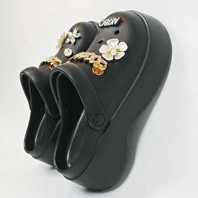 AKIBO金光閃閃款洞洞鞋扣 (六件組)4