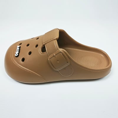 【買1送1】AKIBO布丁洞洞鞋-咖啡(女款、寬楦、雲朵感、輕量、耐走、防水) / 內附AKIBO品牌鞋扣1個。現在買再送鞋扣組(不挑款)8