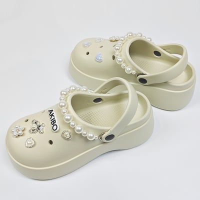 AKIBO花心珍珠款洞洞鞋扣 (十件組)