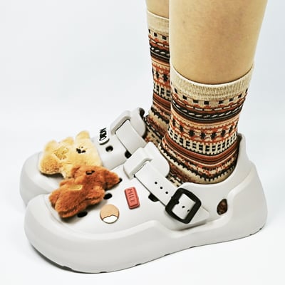 AKIBO愛心熊熊款洞洞鞋扣(五件組)