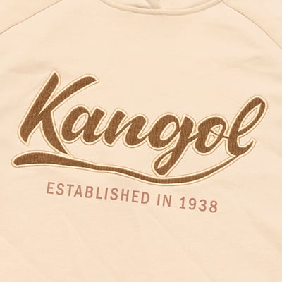 KANGOL袋鼠連帽洋裝-米白8