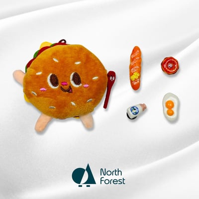 活力早餐款洞洞鞋扣 (五件組)