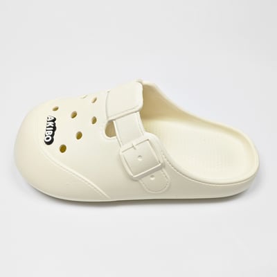 【買1送1】AKIBO布丁洞洞鞋-牛奶白(女款、寬楦、雲朵感、輕量、耐走、防水) / 內附AKIBO品牌鞋扣1個。現在買再送鞋扣組(不挑款)13