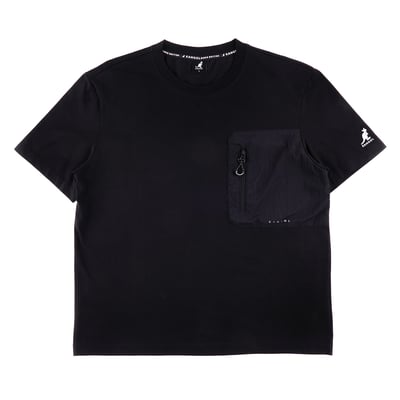 KANGOL中性寬版口袋T-黑5