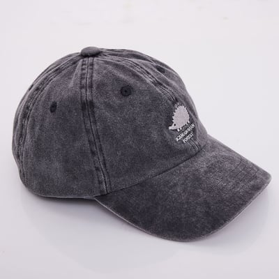 SCANDINAVIAN FOREST北歐小刺蝟水洗刺繡復古經典老帽-水洗黑