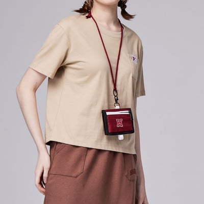 NCAA哈佛大學Harvard頸掛零錢包-紅2