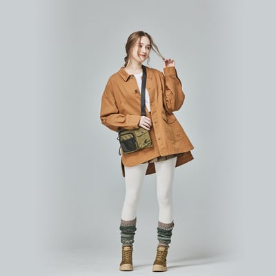 KANGOL袋鼠復古口袋襯衫外套-卡其5