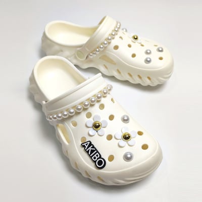 AKIBO珍珠小花款洞洞鞋扣 (十一件組)2