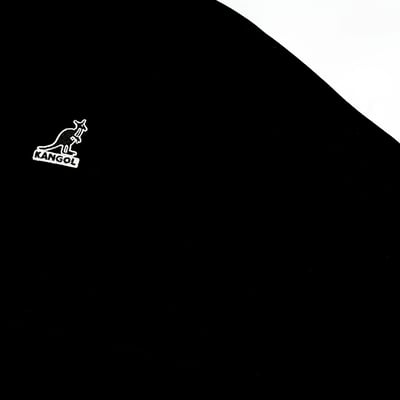 KANGOL袋鼠小Logo女款半開襟上衣-黑9