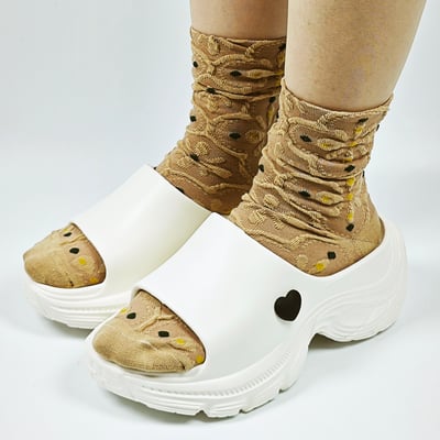 AKIBO暮色印象中筒襪(三件組)-女款3