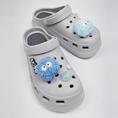 AKIBO清新藍調款洞洞鞋扣 (七件組)