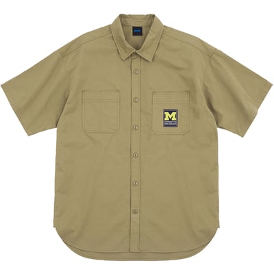 NCAA密西根大學Michigan織標工裝襯衫-卡5