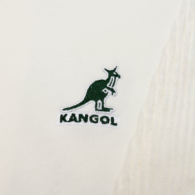 KANGOL袋鼠小Logo女款半開襟上衣-白8