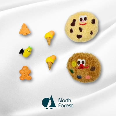 甜香餅乾款洞洞鞋扣 (七件組)