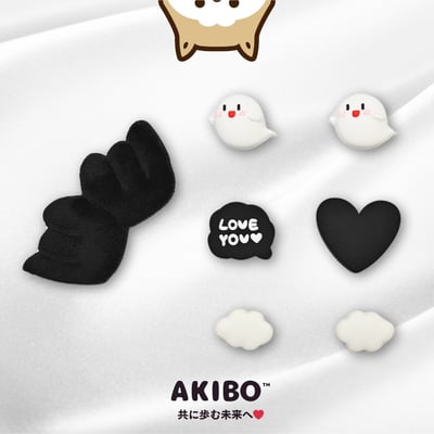 AKIBO愛心小鬼款洞洞鞋扣(七件組)
