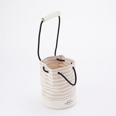 KANGOL袋鼠條紋水桶包-卡其16