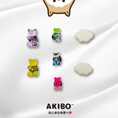 AKIBO小熊軟糖款洞洞鞋扣 (七件組)
