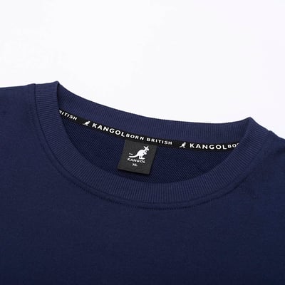 KANGOL袋鼠中性落肩大學T-深藍(男女共款)7