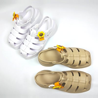 AKIBO輕量羅馬鞋-卡其(女款、雲朵感、輕量、兩穿、防水)  / 內附AKIBO品牌綁帶一組19