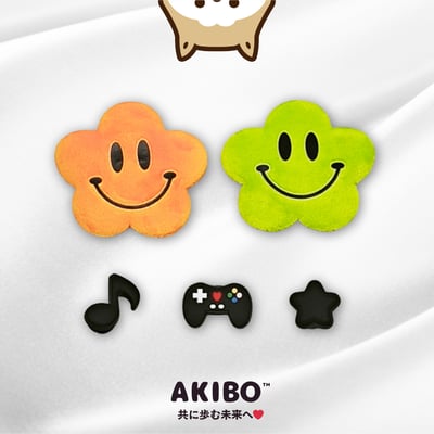 AKIBO微笑双星款洞洞鞋扣(五件組)