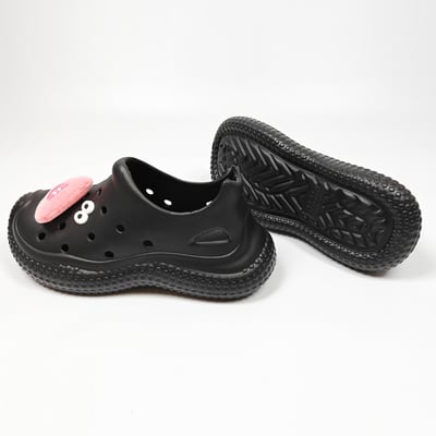 【買1送1】AKIBO帆船洞洞鞋-經典黑(中性款、輕量、耐走、防水) / 內附AKIBO品牌鞋扣1個。現在買再送鞋扣組(不挑款)7