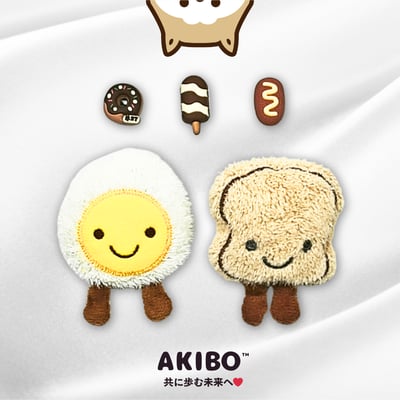 AKIBO開心早餐款洞洞鞋扣(五件組)