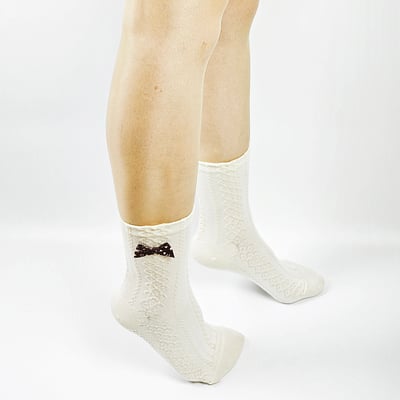 AKIBO森系碎花中筒襪(三件組)-女款16