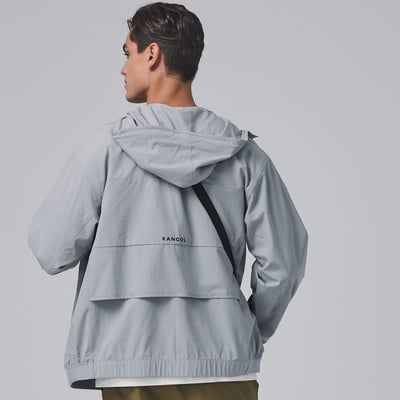 KANGOL男款透氣機能外套-灰2