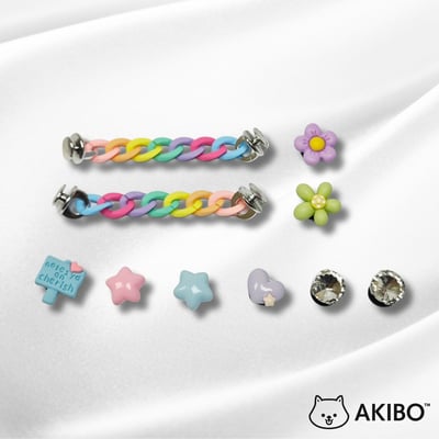 AKIBO星星心心款洞洞鞋扣 (十件組)