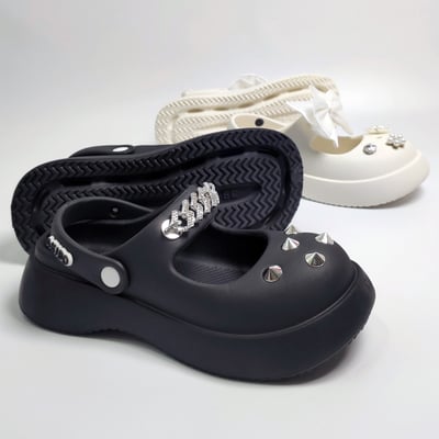 AKIBO龐克搖滾款洞洞鞋扣 (十件組)4