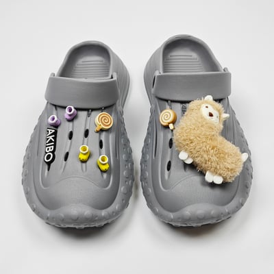 AKIBO羊駝小鞋款洞洞鞋扣(七件組)