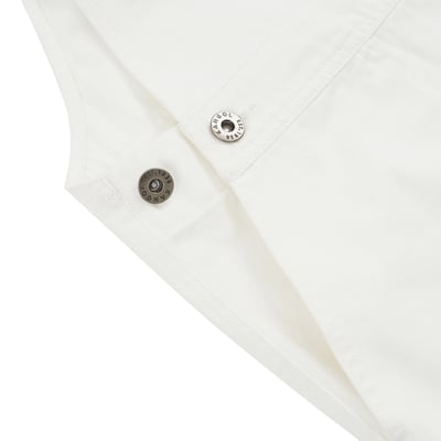 KANGOL袋鼠水洗吊帶短褲-白6