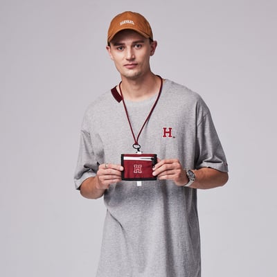 NCAA哈佛大學Harvard頸掛零錢包-紅3