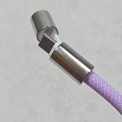 AKIBO時尚充電手機掛繩-薰衣紫(中性款、快充、可調節、耐磨、耐重、TYPE-C to TYPE-C) / 內附AKIBO品牌手機掛片1個7