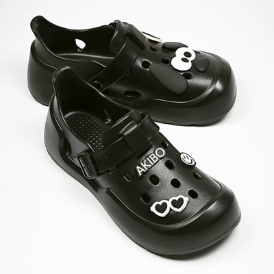 AKIBO微笑萌犬款洞洞鞋扣(七件組)