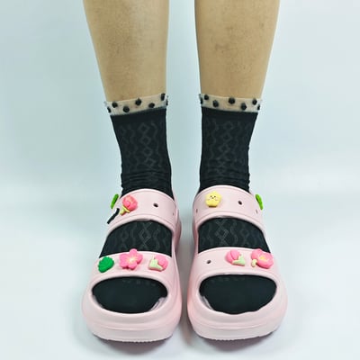 AKIBO春之花語款洞洞鞋扣 (九件組)5