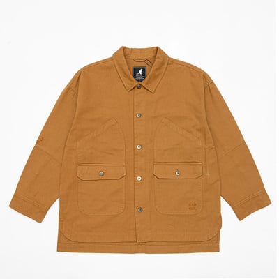 KANGOL袋鼠復古口袋襯衫外套-卡其5