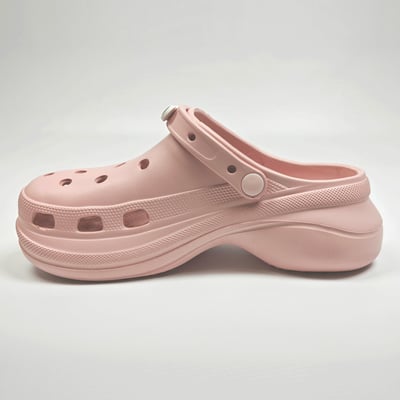 【買1送1】AKIBO厚底洞洞鞋-櫻花粉(女款、6公分厚底增高、寬楦、輕量、兩穿、防水) / 內附AKIBO品牌鞋扣1個。現在買再送鞋扣組(不挑款)11