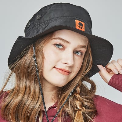 SCANDINAVIAN FOREST北歐小刺蝟戶外漁夫帽-百搭黑