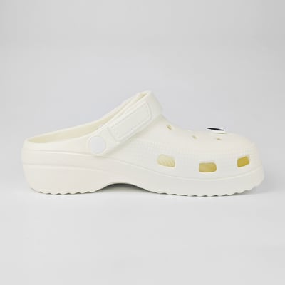 【買1送1】AKIBO餅乾洞洞鞋-牛奶白(中性款、寬楦、輕量、耐走、兩穿、防水) / 內附AKIBO品牌鞋扣1個。現在買再送鞋扣組(不挑款)18