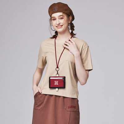 NCAA哈佛大學Harvard頸掛零錢包-紅4