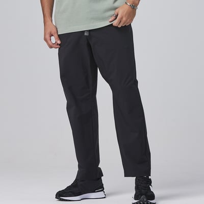 KANGOL袋鼠涼感高彈休閒長褲-黑3