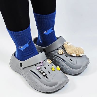 AKIBO羊駝小鞋款洞洞鞋扣(七件組)